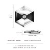 Hexagonal pendant with crystal - tungsten necklaceNecklaces