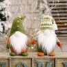 Papai Noel verde sem rosto de malha - decoração de Natal