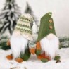 Papai Noel verde sem rosto de malha - decoração de Natal