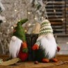 Papai Noel verde sem rosto de malha - decoração de Natal