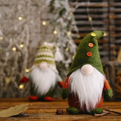 Papai Noel verde sem rosto de malha - decoração de Natal