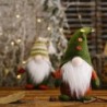 Papai Noel verde sem rosto de malha - decoração de Natal