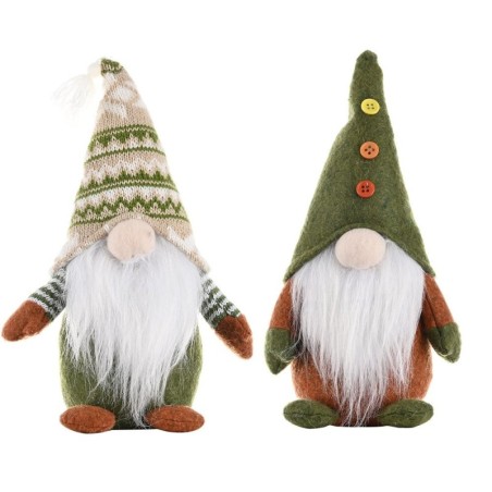 Papai Noel verde sem rosto de malha - decoração de Natal
