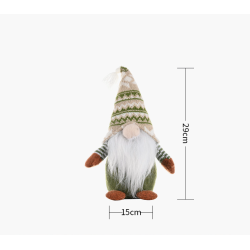Papai Noel verde sem rosto de malha - decoração de Natal