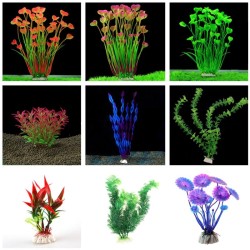 Planta de plástico artificial - decoração de aquário