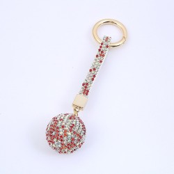 Chaveiro com bola de cristal / pulseira de couro