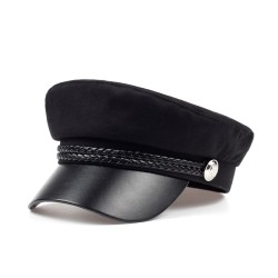 Boné elegante com viseira - estilo militar / capitão - unissex