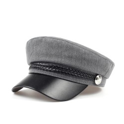 Boné elegante com viseira - estilo militar / capitão - unissex