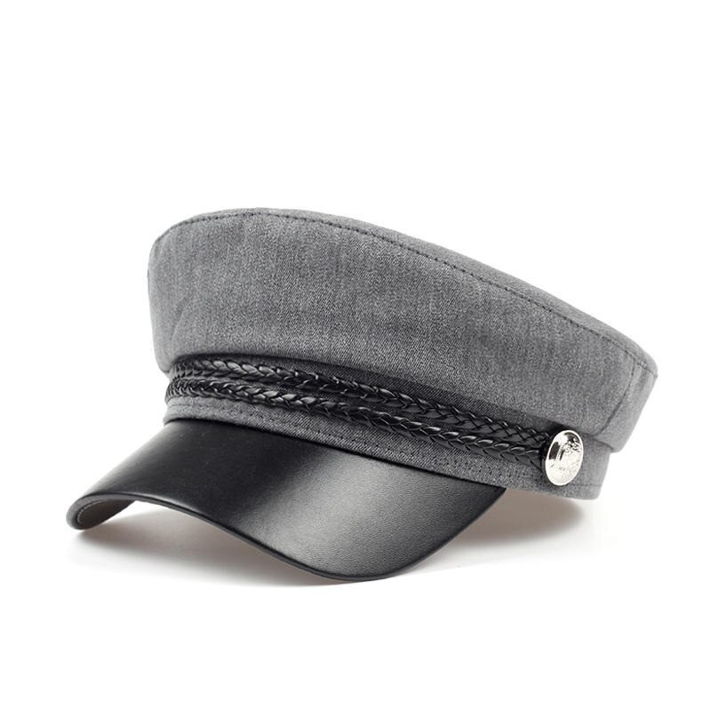 Boné elegante com viseira - estilo militar / capitão - unissex