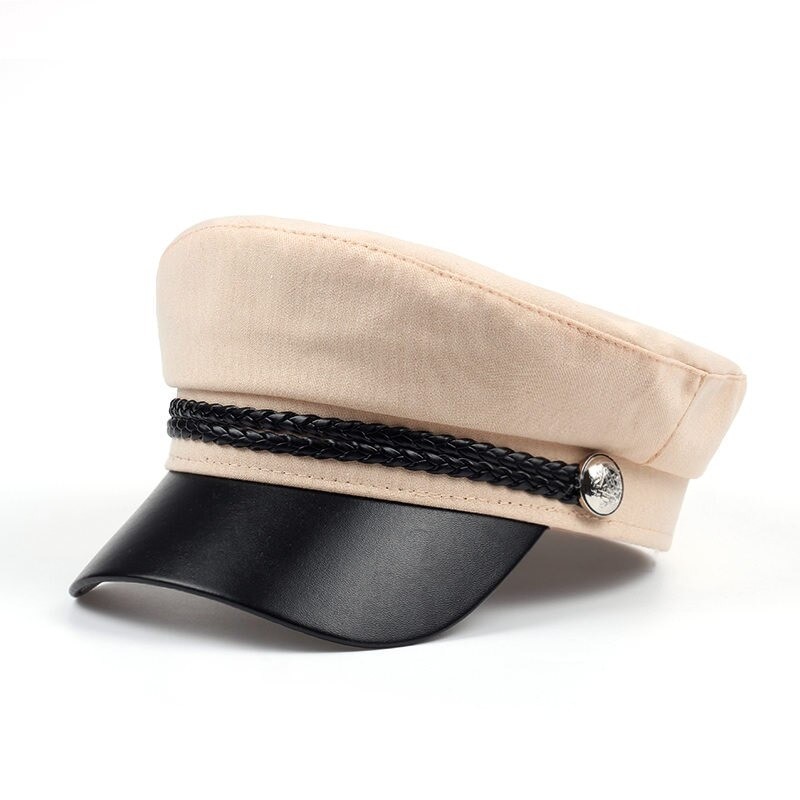 Boné elegante com viseira - estilo militar / capitão - unissex