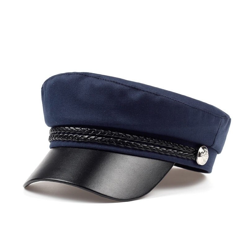 Boné elegante com viseira - estilo militar / capitão - unissex
