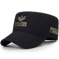 Boné plano na moda - estilo militar - estrela de cinco pontas - letras da Força Aérea dos EUA