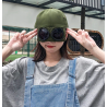 Cotton baseball cap - with glasses - adjustable - unisex - pilot styleHats & Caps