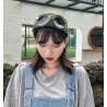 Cotton baseball cap - with glasses - adjustable - unisex - pilot styleHats & Caps