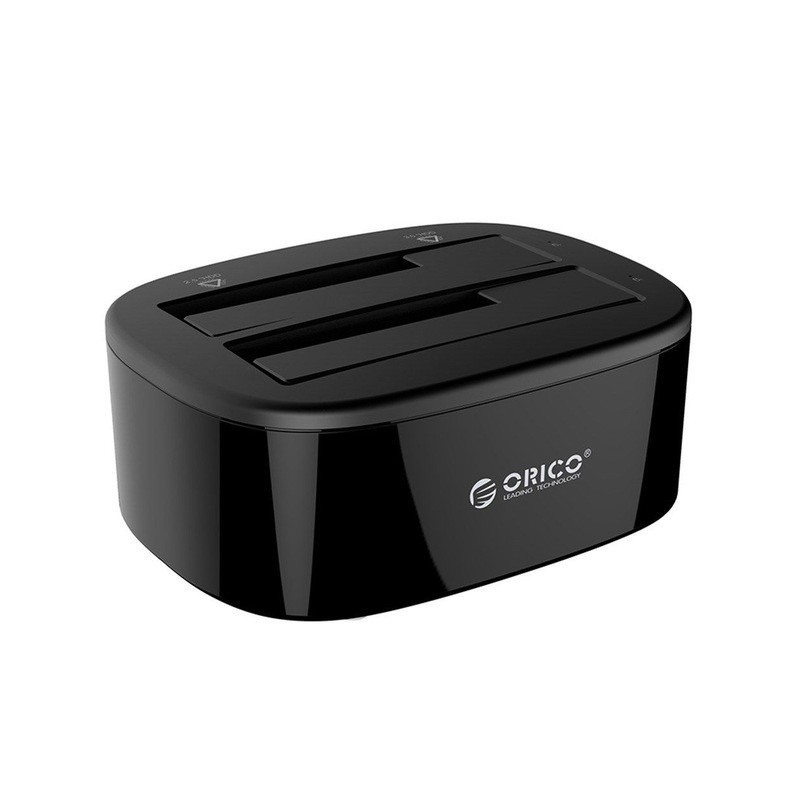 ORICO 2,5 - Estação de ancoragem de disco rígido de 3,5 polegadas USB 3 - HDD de compartimento duplo - Disco rígido SSD ORICO 2,5 - Estação de ancoragem de disco rígido de 3,5 polegadas USB 3 - HDD de compartimento duplo - Disco rígido SSD