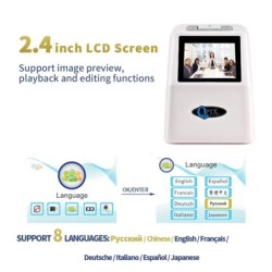 Negative film scanner - high resolution - 8-slide - digital film converter - 2.4"LCDCamera