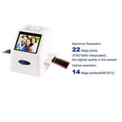 Negative film scanner - high resolution - 8-slide - digital film converter - 2.4"LCDCamera