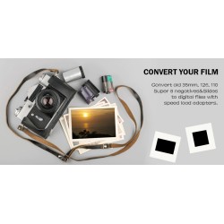 Scanner de filme negativo - alta resolução - 8 slides - conversor de filme digital - LCD de 2,4"