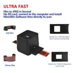 Scanner de filme negativo - conversor de filme digital - 17,9 megapixels