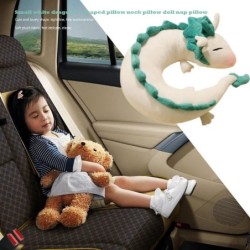 White / green dragon shaped pillow - plush toyCuddly toys