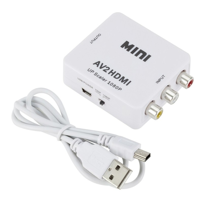 Adaptador conversor AV para HDMI AV2HDMI 1080p