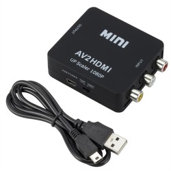 Adaptador conversor AV para HDMI AV2HDMI 1080p