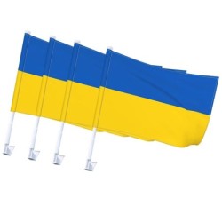 Bandeira da Ucrânia - decoração do carro - 4 peças