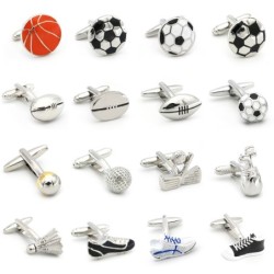 Botões de punho da moda - sport series - rugby / golfe / futebol / tênis