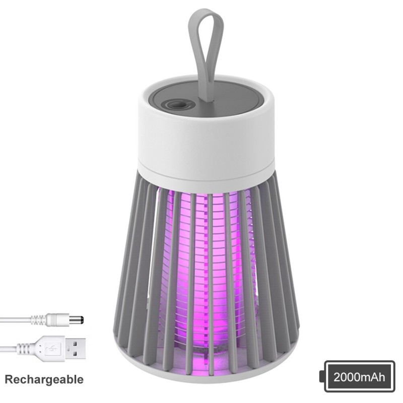 Exterminador de mosquitos elétrico - LED / lâmpada UV - USB / recarregável