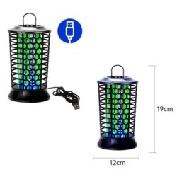 Lâmpada para matar mosquitos - armadilha - luz noturna elétrica - USB - LED - UV
