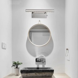 Candeeiro de parede LED moderno - luz de espelho - aço inoxidável