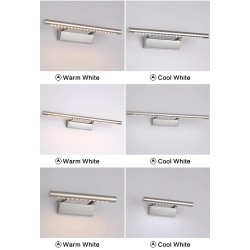 Candeeiro de parede LED moderno - luz de espelho - aço inoxidável