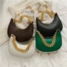 Luxuosa bolsa pequena de ombro - alças de corrente duplas