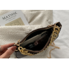 Luxuosa bolsa pequena de ombro - alças de corrente duplas