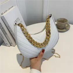 Luxurious shoulder small bag - double chain strapsHandbags
