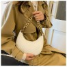 Luxuosa bolsa pequena de ombro - alças de corrente duplas