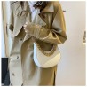 Luxuosa bolsa pequena de ombro - alças de corrente duplas