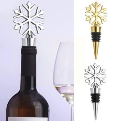 Rolha de garrafa de vinho - vácuo - liga de zinco - em forma de floco de neve
