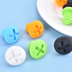 Rolha de garrafa de vinho - tampas de silicone - em forma de parafuso - 5 peças