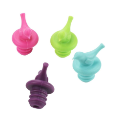 Rolha de garrafa de vinho - silicone - em forma de pássaro