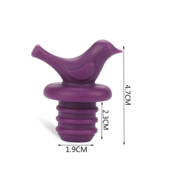 Rolha de garrafa de vinho - silicone - em forma de pássaro