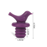 Rolha de garrafa de vinho - silicone - em forma de pássaro