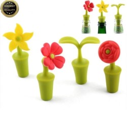 Rolha de garrafa de vinho - silicone - em forma de flores