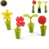 Rolha de garrafa de vinho - silicone - em forma de flores