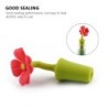 Rolha de garrafa de vinho - silicone - em forma de flores