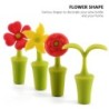 Rolha de garrafa de vinho - silicone - em forma de flores