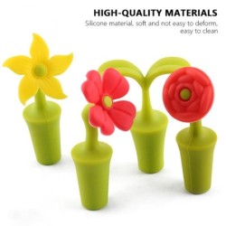 Wine bottle stopper - silicone - flowers shapedBar supply