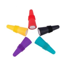 Rolha de garrafa de vinho de silicone - à prova de vazamento - reutilizável