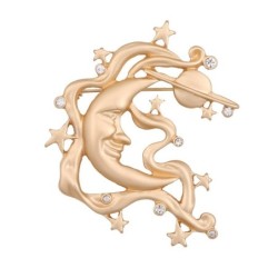 Broche dourado de esteira retrô - forma retangular abstrata