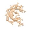 Broche dourado de esteira retrô - forma retangular abstrata